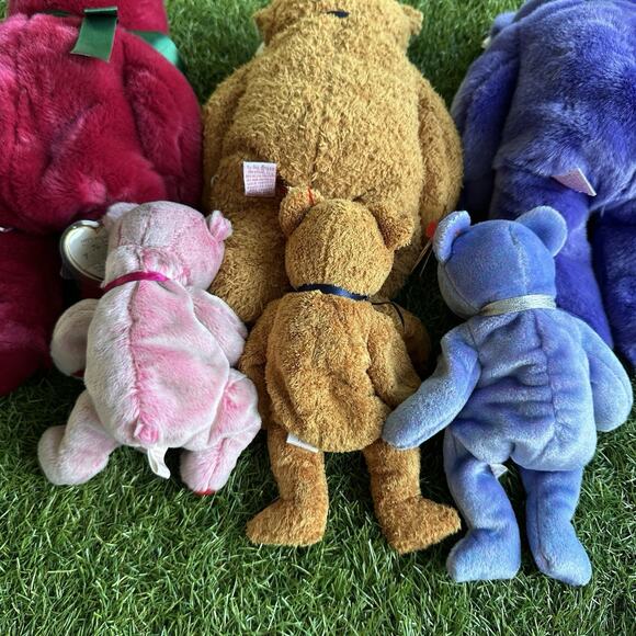 Ty Beanie Baby Buddy Plush Lot Of 6 Chubby 2 Fuzz Cranberry Employee - Picture 12 of 16